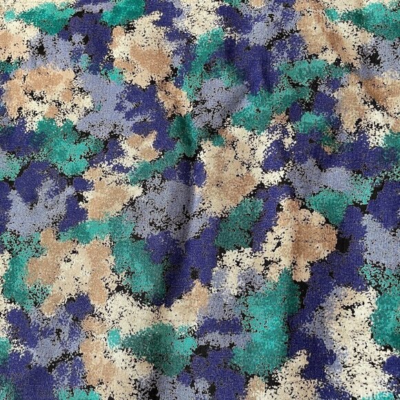 Vintage Pappagallo Abstract Floral Blouse Shirt Short Sleeve Womens Medium Large - Picture 6 of 12